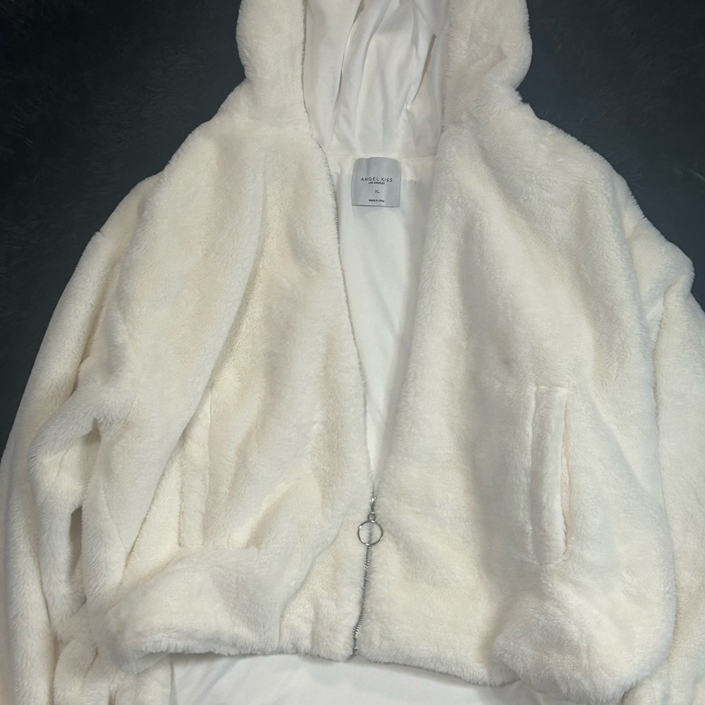 Missguided + Cream Teddy Jacket